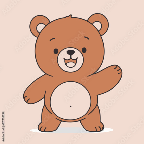 Cute Bear for kids  storybook vector illustration