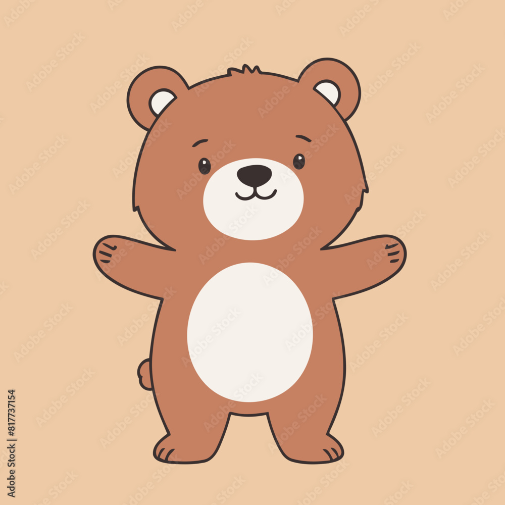 Cute vector illustration of a Bear for kids Cute vector illustration of a Bear for kids