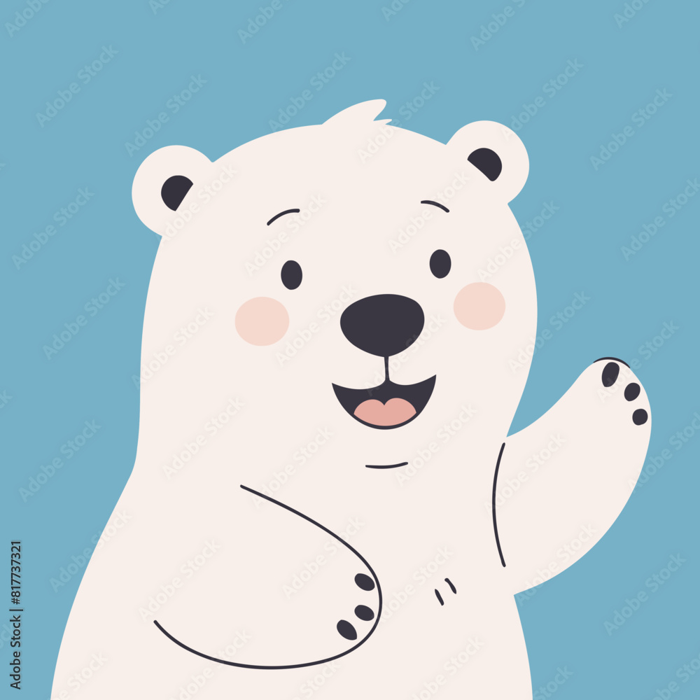 Vector illustration of an enchanting Polarbear for kids' storytelling Vector illustration of an enchanting Polarbear for kids' storytelling