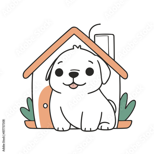 Vector illustration of a sweet Dog for youngsters' imaginative journeys