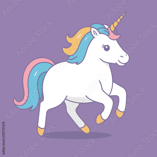 Cute Unicorn for children s bedtime stories vector illustration