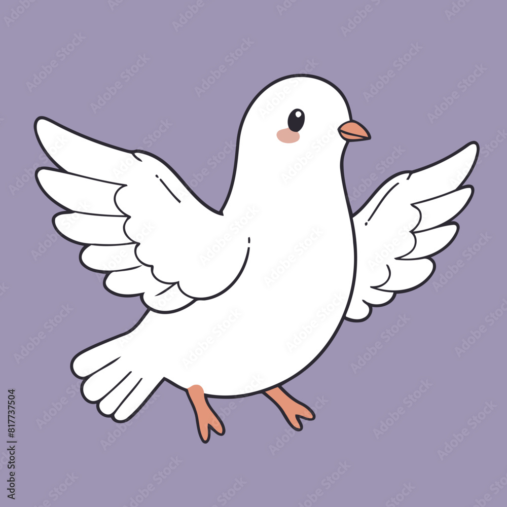 Vector illustration of an enchanting Dove for kids' storytelling Vector illustration of an enchanting Dove for kids' storytelling