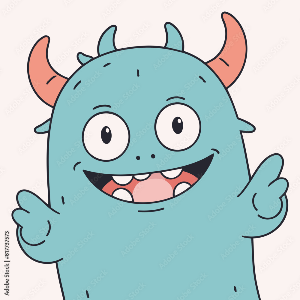 Fototapeta premium Cute Monster for toddlers vector illustration
