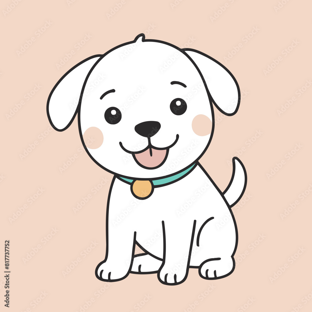 Vector illustration of an enchanting Dog for kids' storytelling Vector illustration of an enchanting Dog for kids' storytelling