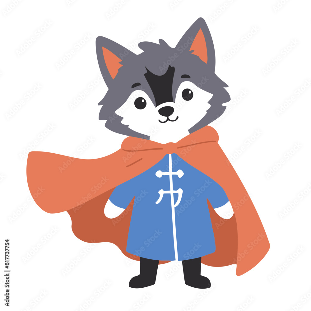 Cute Wolf for children story book vector illustration Cute Wolf for children story book vector illustration