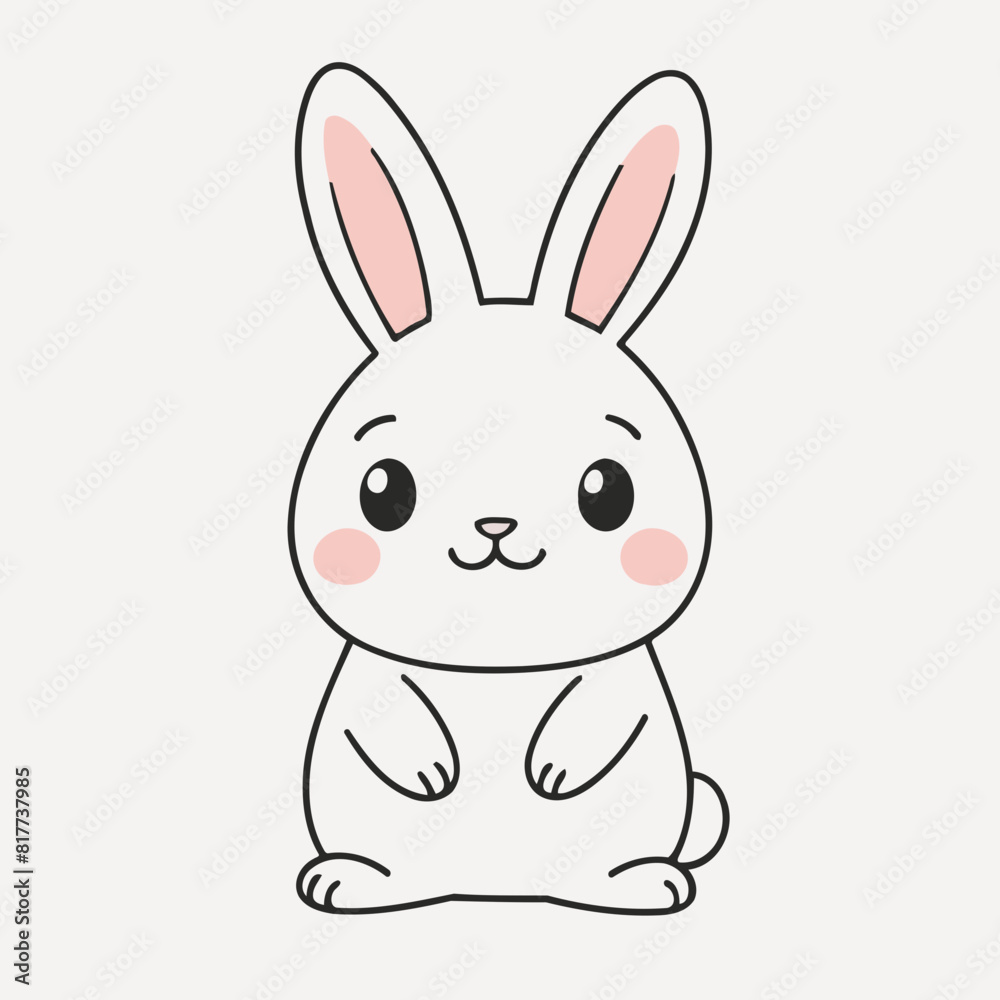 Vector illustration of an endearing Rabbit for kids' bedtime stories