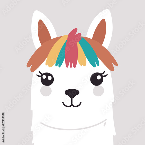 Vector illustration of a playful Llama for preschoolers' storytime