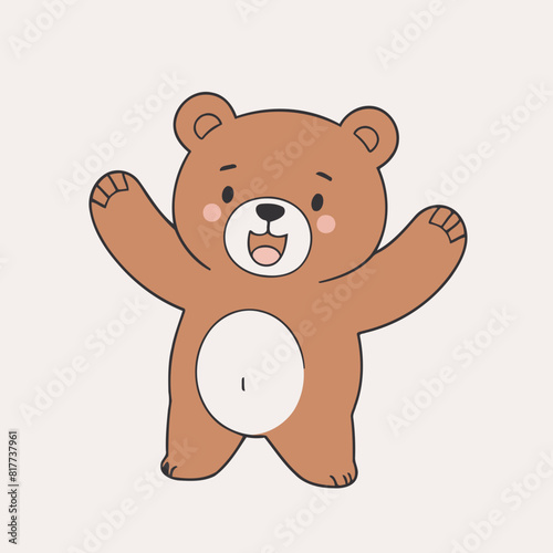 Cute Bear vector illustration for children