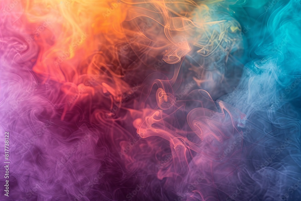 Obraz premium Colorful smoke background. Abstract colorful fumes.