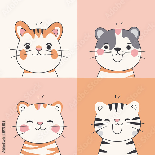 Cute Tiger for children story book vector illustration © meastudios
