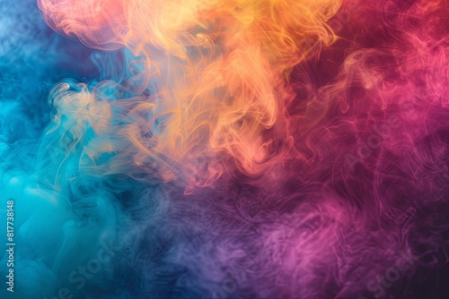 Colorful smoke background. Abstract colorful fumes.