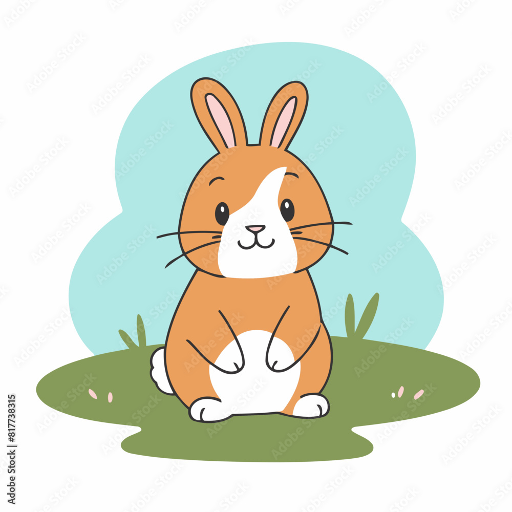 Fototapeta premium Cute Rabbit for children vector illustration