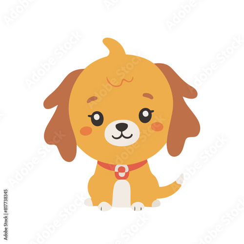 Vector illustration of a cute Dog for children story book