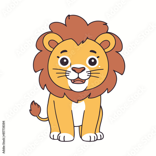 Vector illustration of an enchanting Lion for kids  storytelling