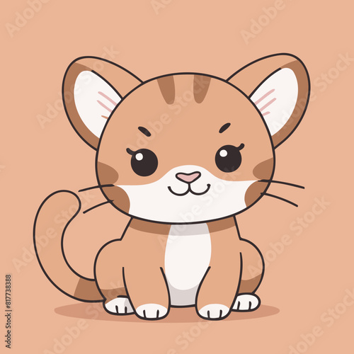Cute vector illustration of a Puma for youngsters' picture books