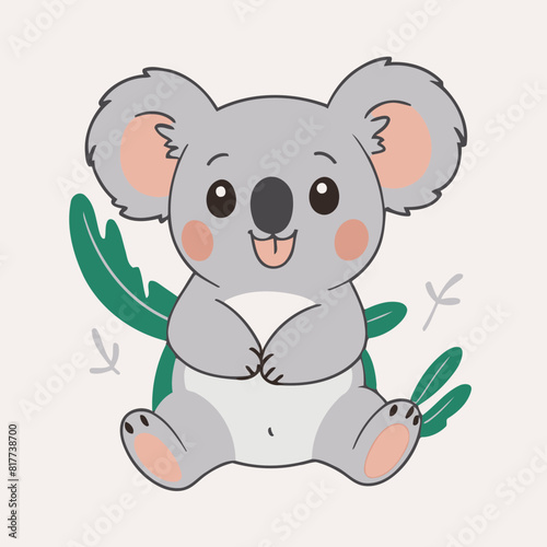 Cute Koala vector illustration for little ones' bedtime routines