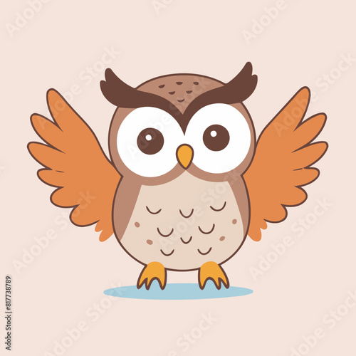 Cute Owl for kids' storytelling vector illustration