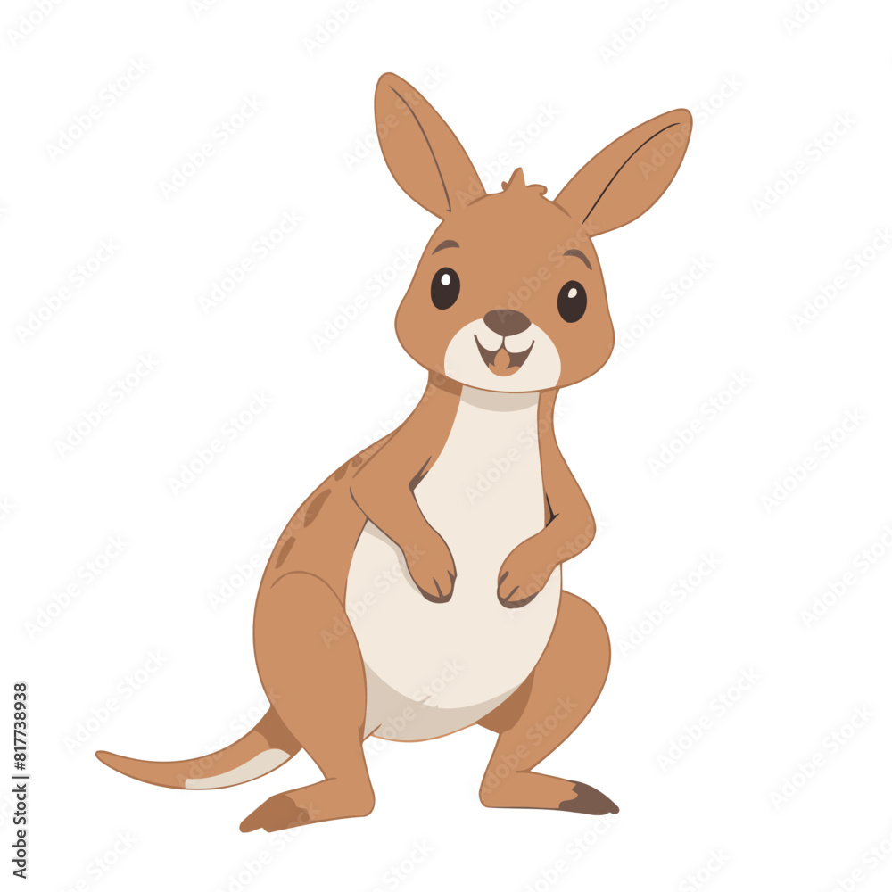 Cute Kangaroo vector illustration for children Cute Kangaroo vector illustration for children