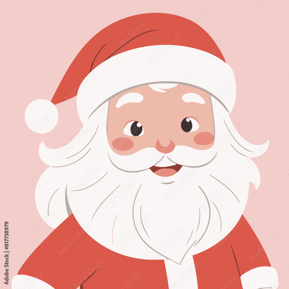 Vector illustration of a cute MrsSanta for kids books Vector illustration of a cute MrsSanta for kids books