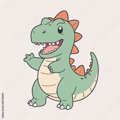 Cute Dino for kids  storybook vector illustration