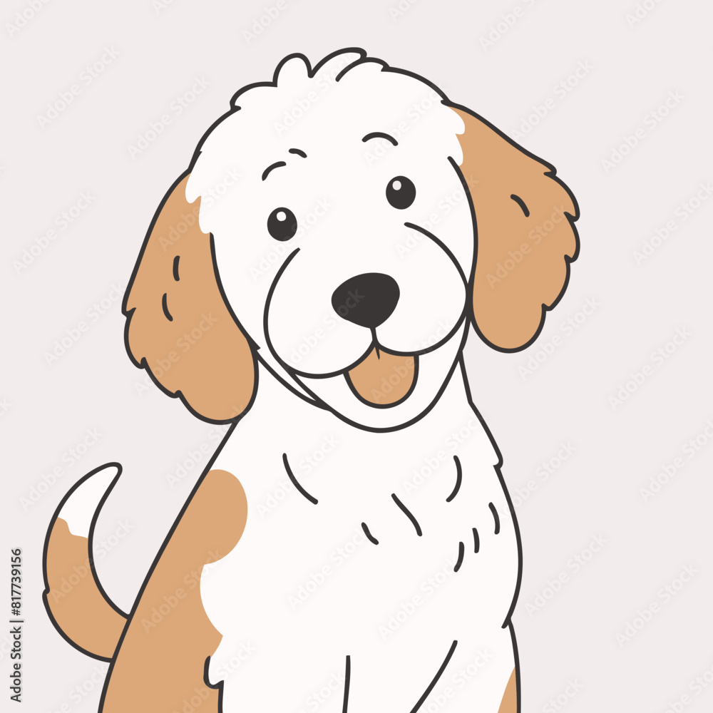Cute Dog vector illustration for little ones' bedtime routines Cute Dog vector illustration for little ones' bedtime routines