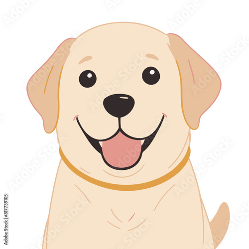 Vector illustration of a cute Dog for toddlers