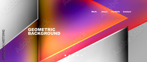 Gradient triangle geometric minimal wallpaper