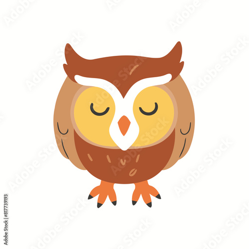Cute Owl for early readers' adventure books vector illustration