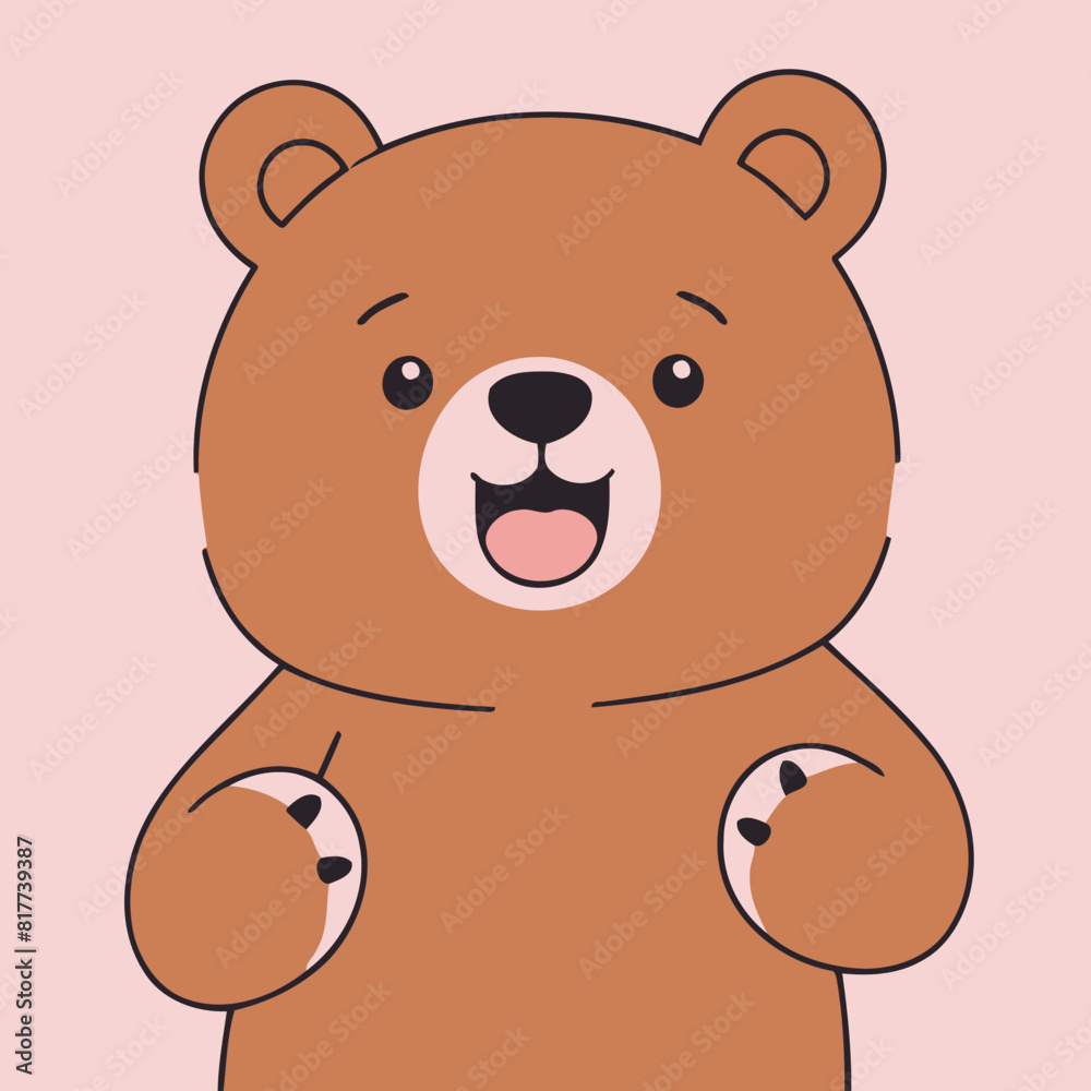 Cute Bear for toddlers story books vector illustration Cute Bear for toddlers story books vector illustration