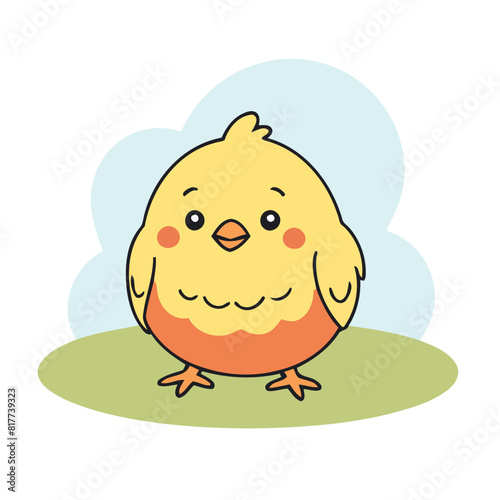Cute vector illustration of a Bird for youngsters' picture books