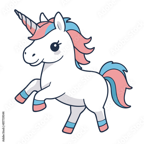 Vector illustration of a cute Unicorn for children