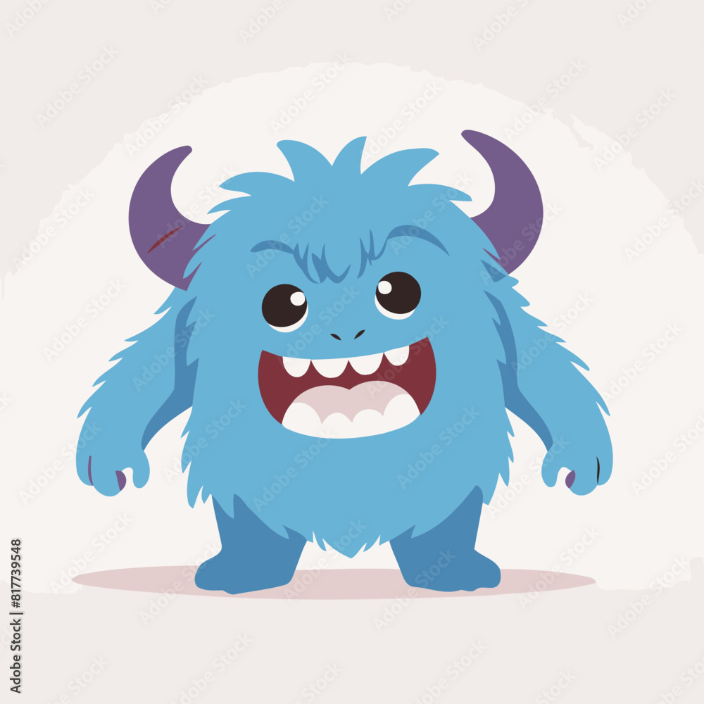 Vector illustration of a cute Monster for toddlers Vector illustration of a cute Monster for toddlers
