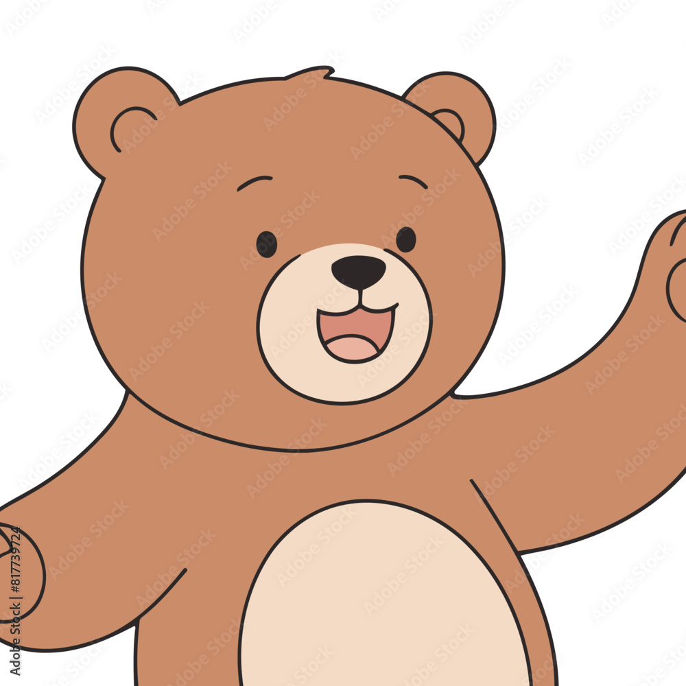 Cute Bear vector illustration for kids' adventure tales Cute Bear vector illustration for kids' adventure tales