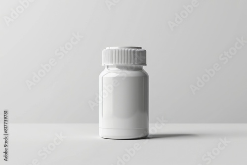 White pill bottle isolated on transparent or white background. mockup