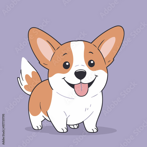 Cute vector illustration of a Dog for youngsters' picture books