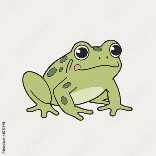 Cute Frog for early readers' adventure books vector illustration