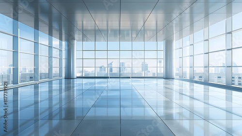 Wallpaper Mural Large room with cityscape view Torontodigital.ca