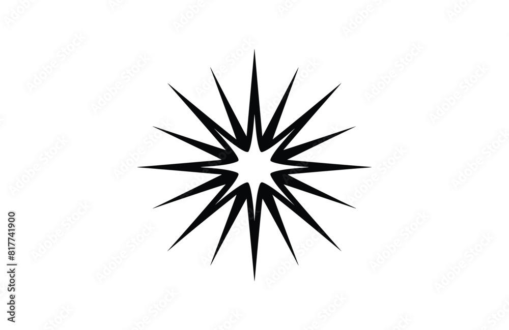 Flat Asterisk icon symbol vector Illustration. Flat Asterisk icon symbol vector Illustration.
