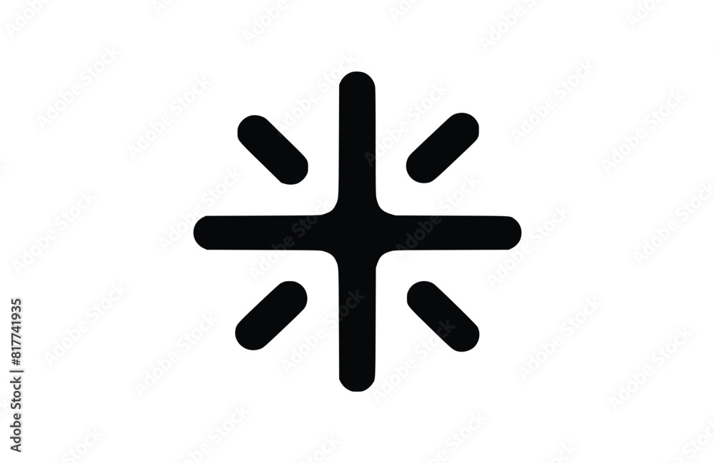Asterisk icon flat vector illustration. Asterisk icon flat vector illustration.