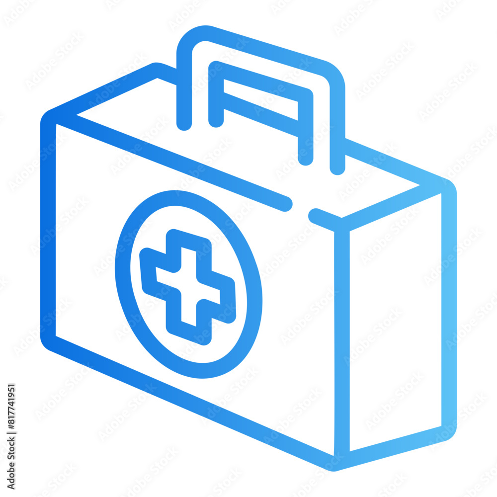 Obraz premium first aid bag gradient icon