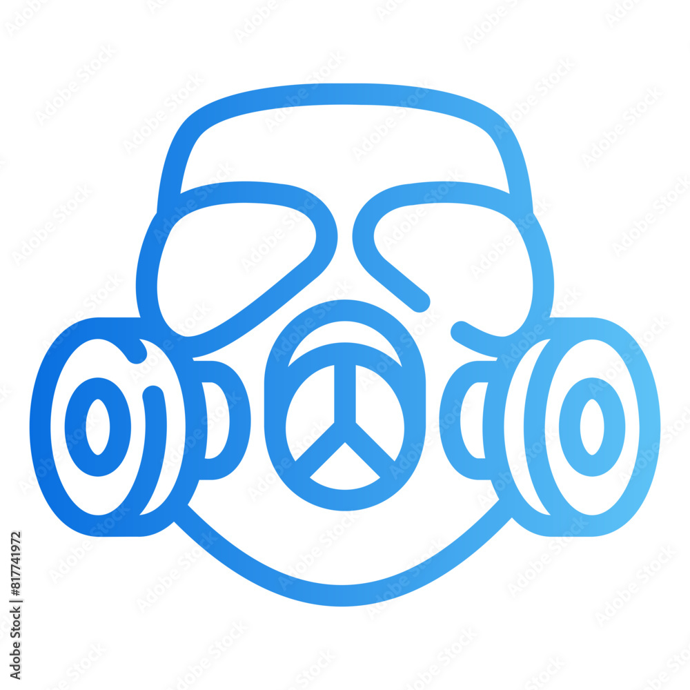 gas mask gradient icon gas mask gradient icon