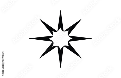 Asterisk icon flat vector illustration.