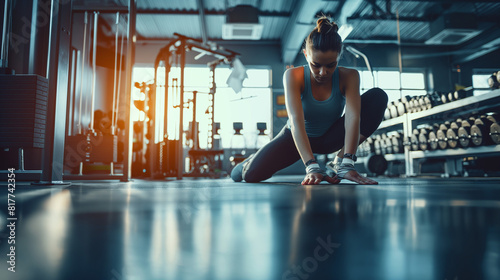 Junge Frau im Fitness studio - Young woman in the fitness studio

 photo