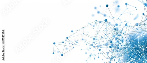 Abstract Network Connections on White Background..