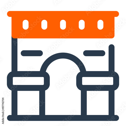 Champs Élysées in Bike Race Finale Vector Icon Illustration