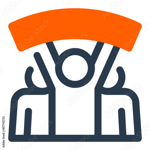 Fans Cheering Bike Race Vector Icon Illustration