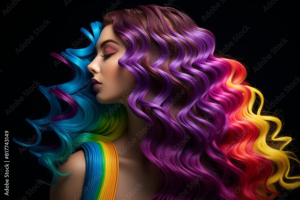 Pride Month with vibrant waves Pride Month with vibrant waves