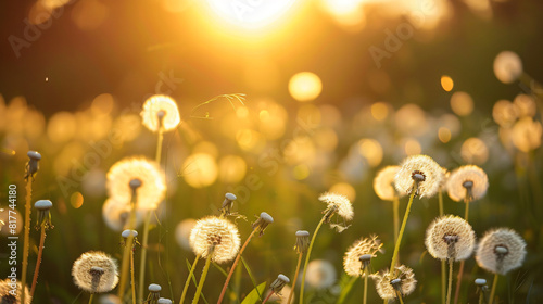 Beautiful dandelions outdoors