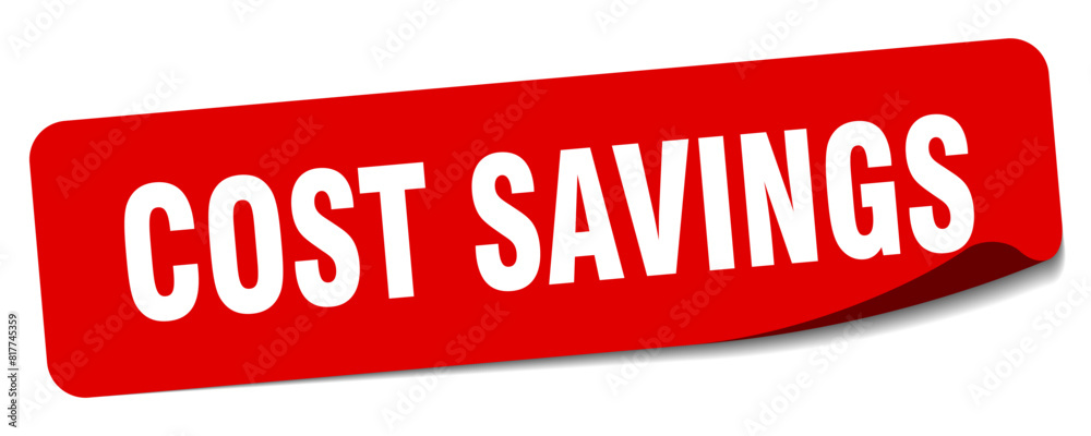 cost savings sticker. cost savings label cost savings sticker. cost savings label