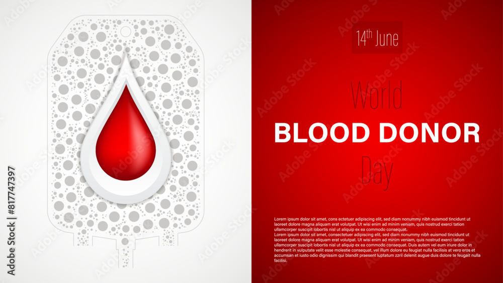 World Blood donor day is observed each year on June 14, vector illustrati World Blood donor day is observed each year on June 14, vector illustrati